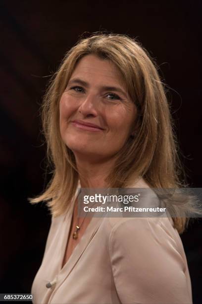 Journalist Tina Hassel attends the 'Koelner Treff' TV Show at the WDR Studio on May 19, 2017 in Cologne, Germany.
