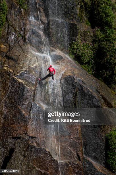Falling Rappler Rapelling Waterfall Photos and Premium High Res Pictures - Getty Images