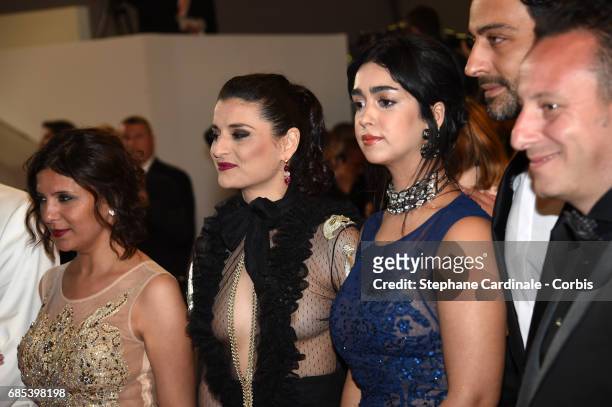 Director Kaouther Ben Hania, Actors Anissa Daoud, Mariam Al Ferjani, Ghanem Zrelli and producer Habib Attia from the movie 'Alaka Kaf Ifrit ' attend...