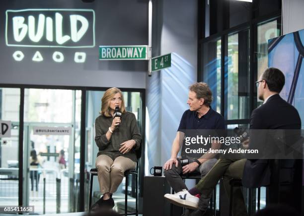 Robin Swicord and Bryan Cranston attend AOL Build Series at Build Studio on May 19, 2017 in New York City.