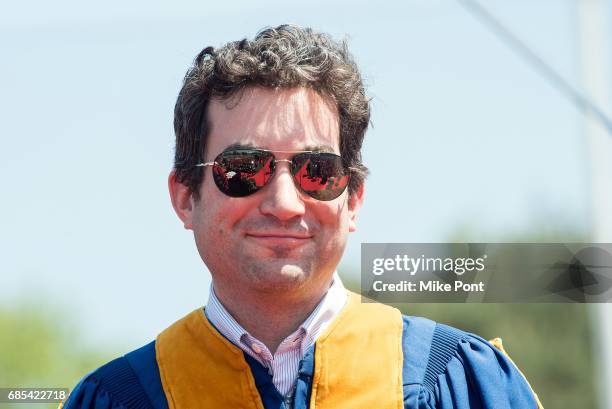 Founder and CEO of Shutterstock Jon Oringer receives an honorary degree of Doctor of Science during the Stony Brook University 2017 Commencement at...