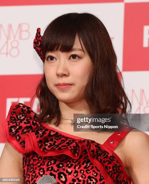 Member of NMB48 Miyuki Watanabe attends Feather Samurai Edge razor PR event on September 8, 2014 in Tokyo, Japan.