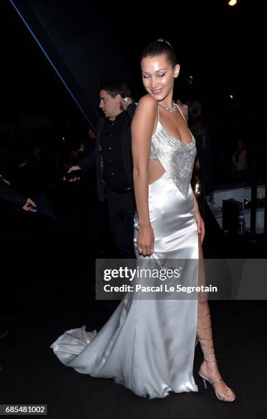 Bella Hadid attends the Chopard SPACE Party, hosted by Chopard's co-president Caroline Scheufele and Rihanna, at Port Canto on May 19 in Cannes,...