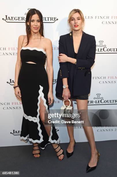 Annissa Kermiche and Camille Charriere attend The 9th Annual Filmmakers Dinner hosted by Charles Finch and Jaeger-LeCoultre at Hotel du Cap-Eden-Roc...