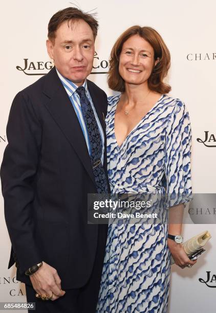 Nick Foulkes and Dorothee Eloy attend The 9th Annual Filmmakers Dinner hosted by Charles Finch and Jaeger-LeCoultre at Hotel du Cap-Eden-Roc on May...