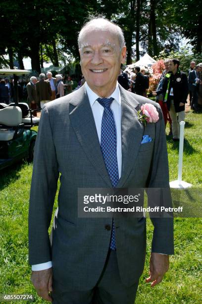 Prince Amyn Aga Khan attends the Baptism of the Rose "Domaine de Chantilly", selected by Prince Amyn Aga Khan and created by Georges Delbard during...