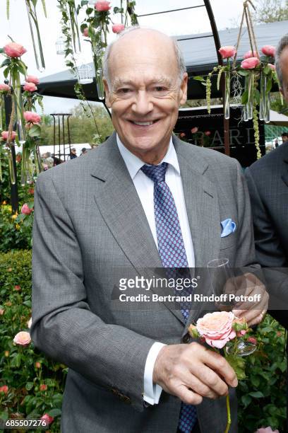 Prince Amyn Aga Khan attends the Baptism of the Rose "Domaine de Chantilly", selected by Prince Amyn Aga Khan and created by Georges Delbard during...