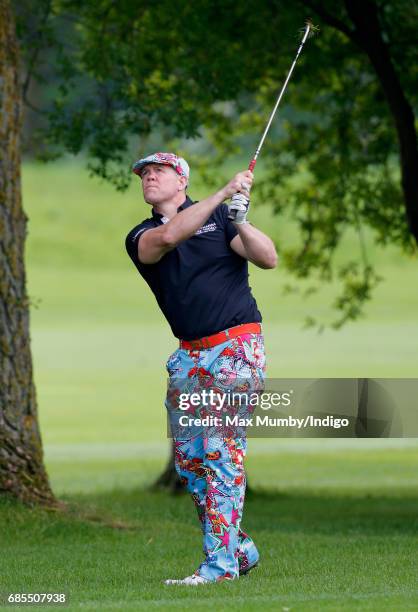 Mike Tindall takes part in the 5th edition of the 'ISPS Handa Mike Tindall Celebrity Golf Classic' at The Belfry on May 19, 2017 in Sutton Coldfield,...