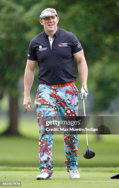 Mike Tindall takes part in the 5th edition of the 'ISPS Handa Mike Tindall Celebrity Golf Classic' at The Belfry on May 19, 2017 in Sutton Coldfield,...