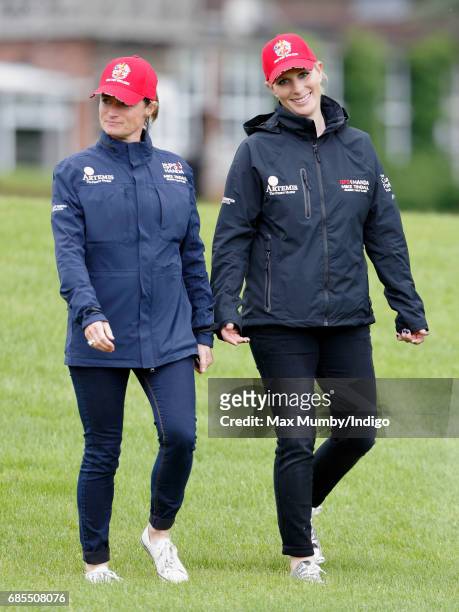 Dolly Maude and Zara Phillips attend the 5th edition of the 'ISPS Handa Mike Tindall Celebrity Golf Classic' at The Belfry on May 19, 2017 in Sutton...