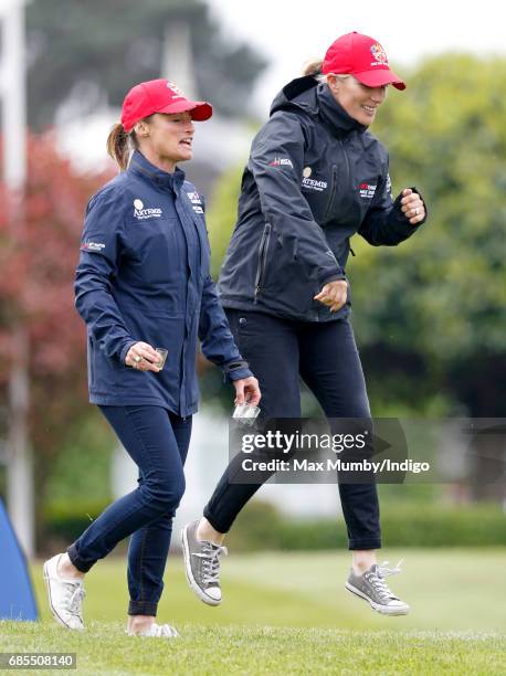 Dolly Maude and Zara Phillips attend the 5th edition of the 'ISPS Handa Mike Tindall Celebrity Golf Classic' at The Belfry on May 19, 2017 in Sutton...