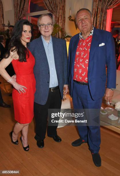 Guest, Paul Allen and Jean Pigozzi attend The 9th Annual Filmmakers Dinner hosted by Charles Finch and Jaeger-LeCoultre at Hotel du Cap-Eden-Roc on...