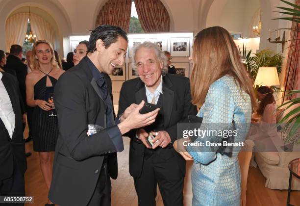 Adrien Brody, Abel Ferrara and Christina Ferrara attend The 9th Annual Filmmakers Dinner hosted by Charles Finch and Jaeger-LeCoultre at Hotel du...