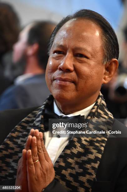 Vithaya Pansringarm attends the "A Prayer Before Dawn" premiere during the 70th annual Cannes Film Festival at Palais des Festivals on May 19, 2017...