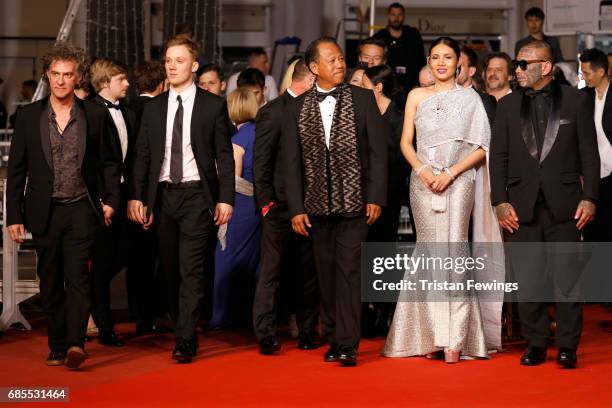 Director Jean-Stéphane Sauvaire, Joe Cole, Vithaya Pansringarm, Pornchanok Mabklang and Panya Yimumphai attend the "A Prayer Before Dawn" premiere...