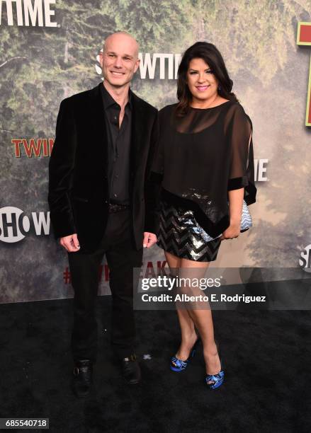 James Marshall and Rebekah Del Rio attend the premiere of Showtime's "Twin Peaks" at The Theatre at Ace Hotel on May 19, 2017 in Los Angeles,...