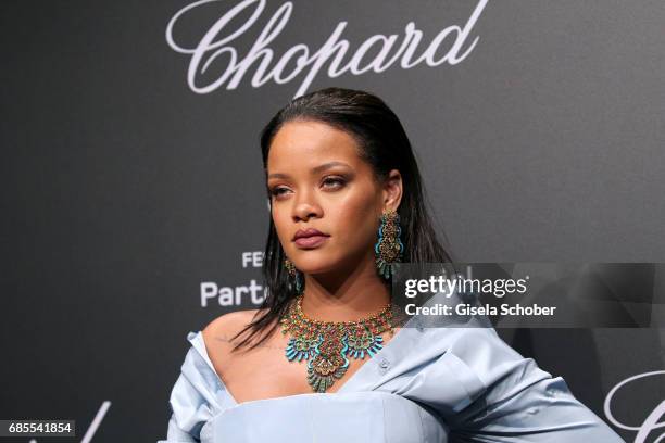 Rihanna attends the Chopard SPACE Party, hosted by Chopard's co-president Caroline Scheufele and Rihanna, at Port Canto on May 19 in Cannes, France.