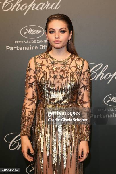 Thylane Blondeau attends the Chopard SPACE Party, hosted by Chopard's co-president Caroline Scheufele and Rihanna, at Port Canto on May 19 in...