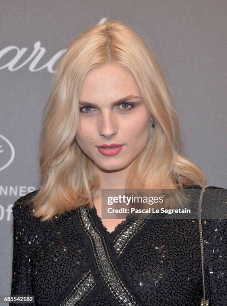 Andreja Pejic attends the Chopard SPACE Party, hosted by Chopard's co-president Caroline Scheufele and Rihanna, at Port Canto on May 19 in Cannes,...