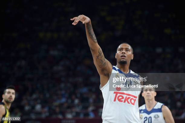 Trey Thompinks, #33 of Real Madrid during the Turkish Airlines EuroLeague Final Four Semifinal A game between Fenerbahce Istanbul v Real Madrid at...