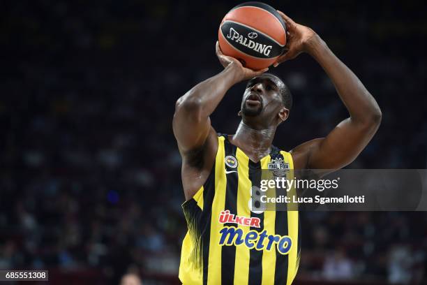 Ekpe Udoh, #8 of Fenerbahce Istanbul in action during the Turkish Airlines EuroLeague Final Four Semifinal A game between Fenerbahce Istanbul v Real...