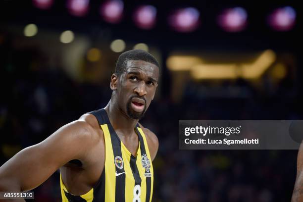 Ekpe Udoh, #8 of Fenerbahce Istanbul during the Turkish Airlines EuroLeague Final Four Semifinal A game between Fenerbahce Istanbul v Real Madrid at...