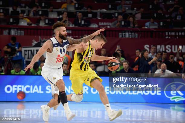 Bogdan Bogdanovic, #13 of Fenerbahce Istanbul in action during the Turkish Airlines EuroLeague Final Four Semifinal A game between Fenerbahce...