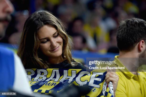 Fenerbahce Istanbul supporter during the Turkish Airlines EuroLeague Final Four Semifinal A game between Fenerbahce Istanbul v Real Madrid at Sinan...