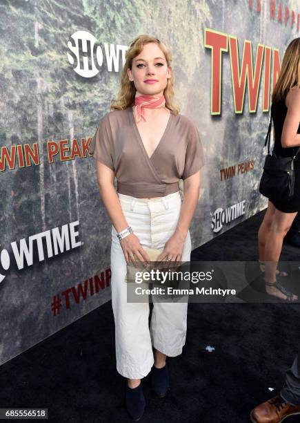 Jane Levy attends the premiere of Showtime's "Twin Peaks" at The Theatre at Ace Hotel on May 19, 2017 in Los Angeles, California.