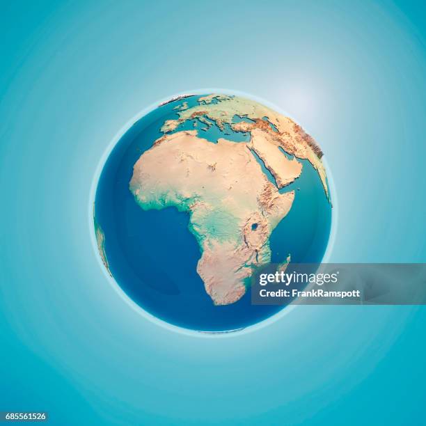 africa 3d render planet earth - globe africa stock pictures, royalty-free photos & images