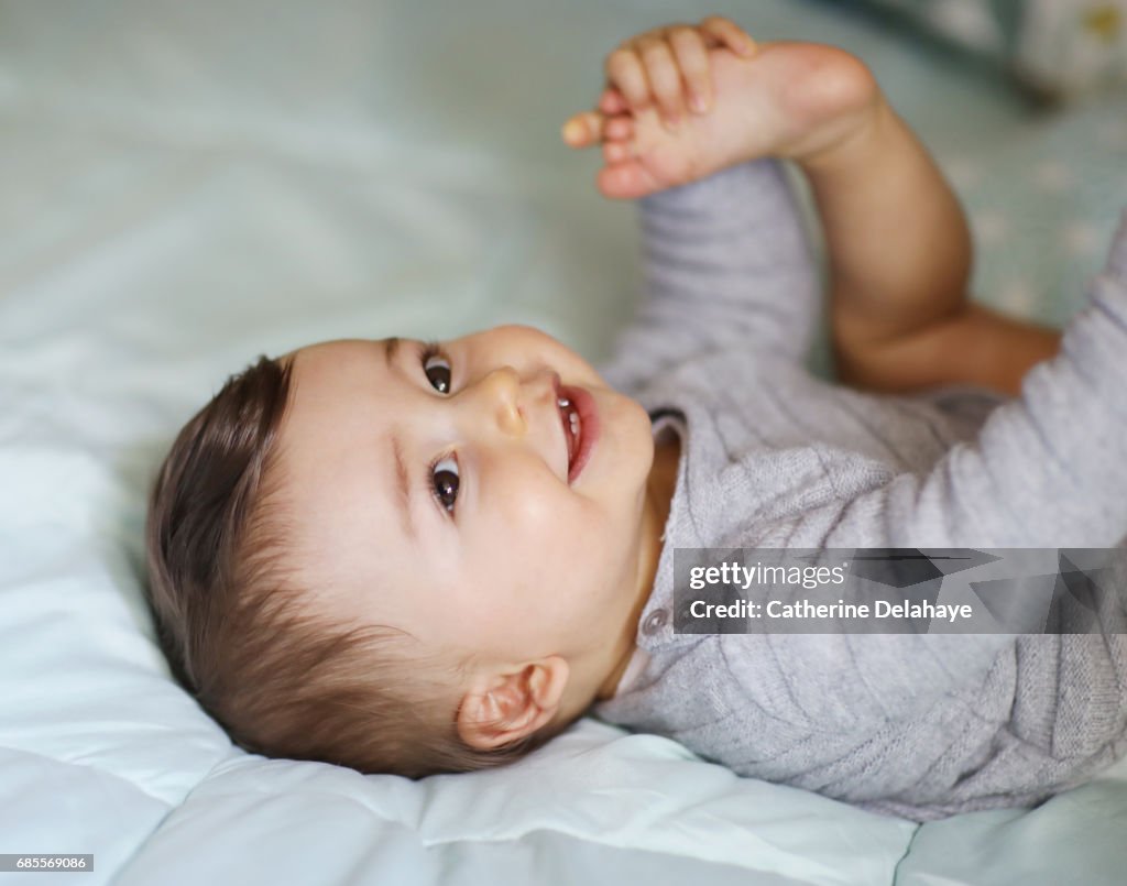 Portrait of a 8 months old baby boy