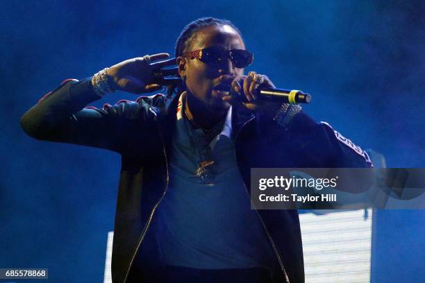 Quavo of Migos performs at Barclays Center on May 19, 2017 in New York City.