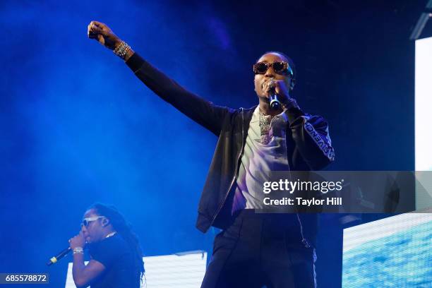 Quavo of Migos performs at Barclays Center on May 19, 2017 in New York City.