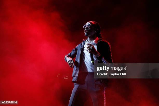 Quavo of Migos performs at Barclays Center on May 19, 2017 in New York City.