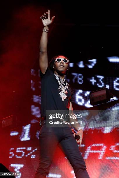 Takeoff of Migos performs at Barclays Center on May 19, 2017 in New York City.