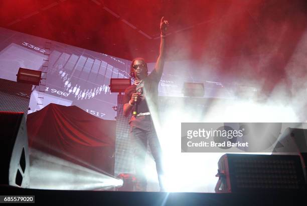 Takeoff of Migos performs at Future In Concert - Brooklyn, New York at Barclays Center on May 19, 2017 in New York City.