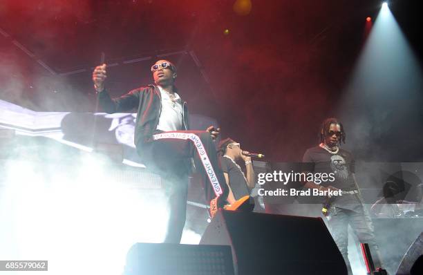 Quavo, Takeoff and Offset of Migos perform at Future In Concert - Brooklyn, New York at Barclays Center on May 19, 2017 in New York City.