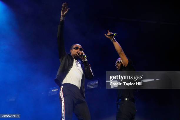 Quavo and Offset of Migos perform at Barclays Center on May 19, 2017 in New York City.