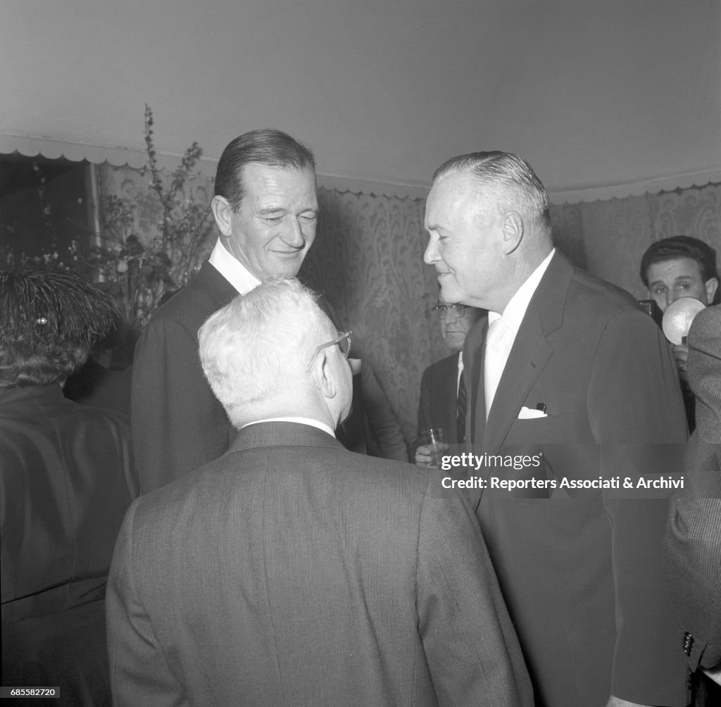 John Wayne chatting