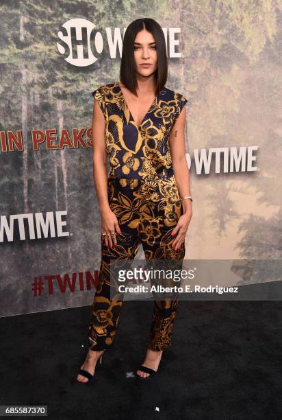 Jessica Szohr attends the premiere of Showtime's "Twin Peaks" at The Theatre at Ace Hotel on May 19, 2017 in Los Angeles, California.
