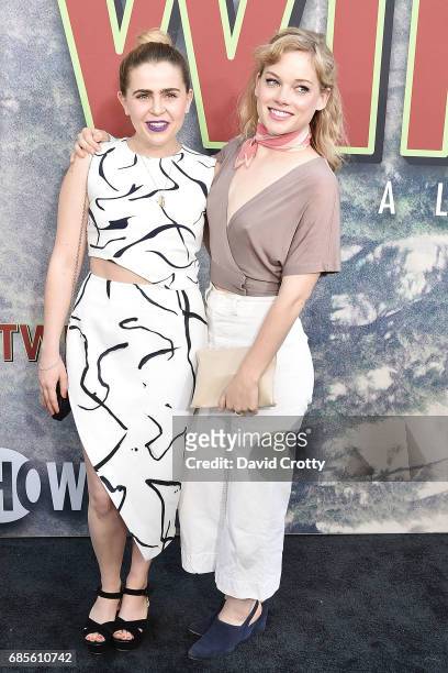 Mae Whitman and Jane Levy attend the World Premiere Of Showtime's "Twin Peaks" at The Theatre at Ace Hotel on May 19, 2017 in Los Angeles, California.