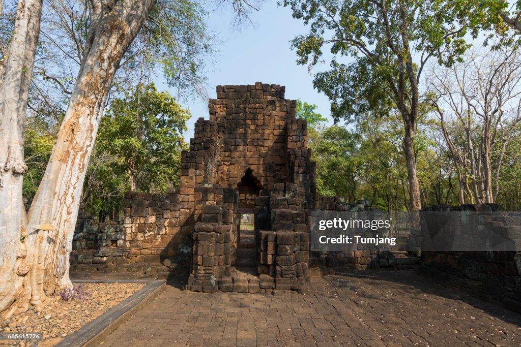 Khmer ruins at Prasat muang sing historical park kanchanaburi Province Thailand