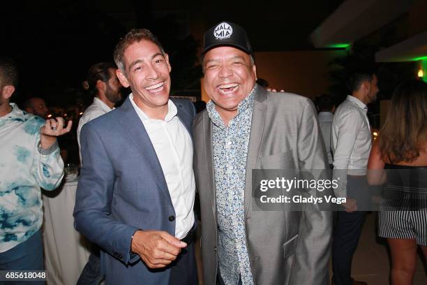 Johnny Lozada and Rafael Jose attend the launching of the Cap Collection by Johnny Lozada at Verdanza Hotel on May 19, 2017 in San Juan, Puerto Rico.