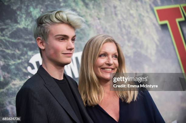 Sheryl Lee and Elijah Diamond attend the World Premiere Of Showtime's 'Twin Peaks' at Ace Hotel on May 19, 2017 in Los Angeles, California.