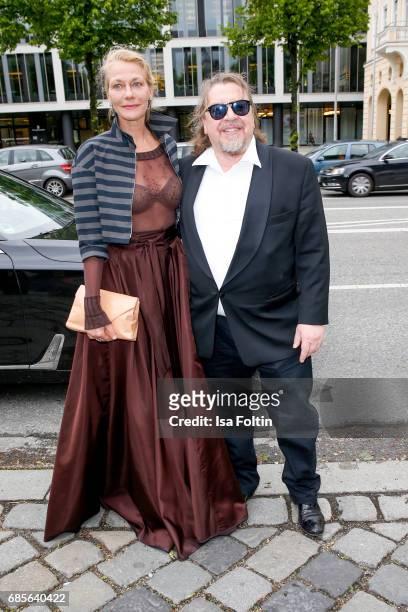 German actress Karen Boehne and german actor Armin Rohde attend the Bayerischer Fernsehpreis 2017 at Prinzregententheater on May 19, 2017 in Munich,...