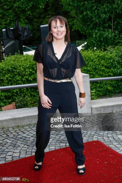 Austrian actress Eva Loebau attends the Bayerischer Fernsehpreis 2017 at Prinzregententheater on May 19, 2017 in Munich, Germany.