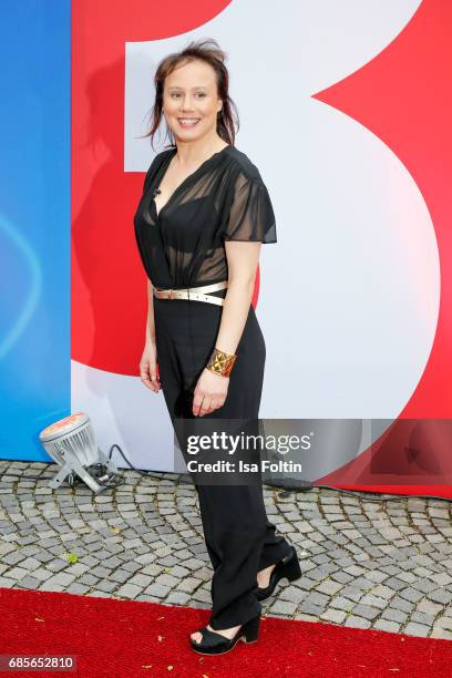 Austrian actress Eva Loebau attends the Bayerischer Fernsehpreis 2017 at Prinzregententheater on May 19, 2017 in Munich, Germany.