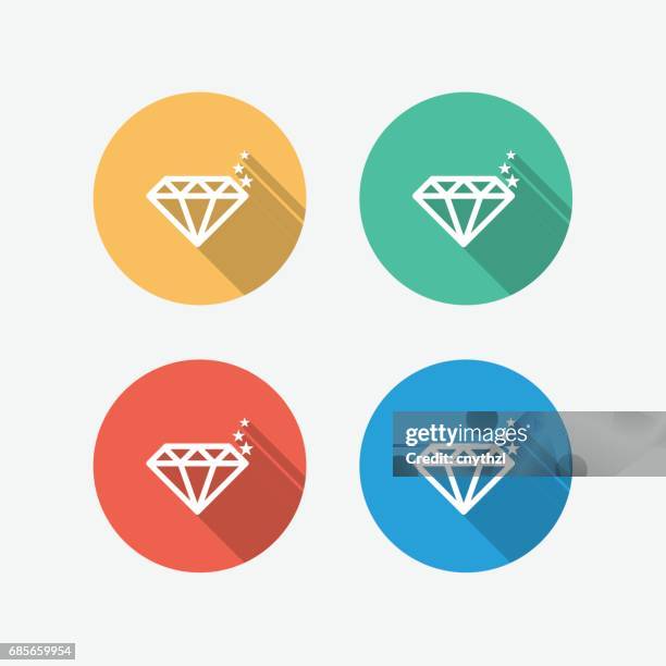 premium quality multi colored circle flat icon - customer identification program stock illustrations