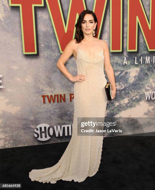 Actress Ana de la Reguera attends the premiere of "Twin Peaks" at Ace Hotel on May 19, 2017 in Los Angeles, California.
