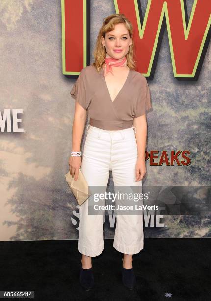 Actress Jane Levy attends the premiere of "Twin Peaks" at Ace Hotel on May 19, 2017 in Los Angeles, California.